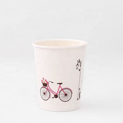 8oz একক ওয়াল পেপার কাপ 300ml প্লা লেপযুক্ত ইকো বন্ধুত্বপূর্ণ জৈব বিঘ্ননযোগ্য Takeaway কাপ