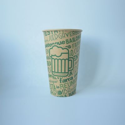 24oz ব্যক্তিগতকৃত কাগজ কাপ একক স্তর 675ml কাস্টম কাগজ কাপ লোগো সঙ্গে