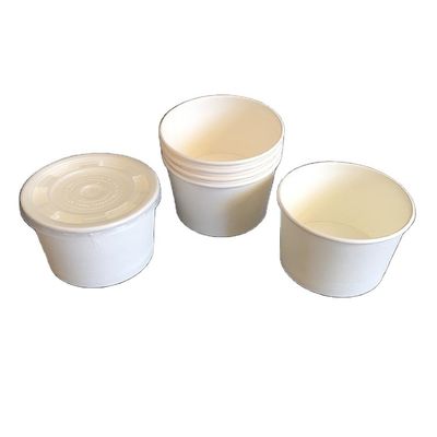 এককালীন কাগজ বাটি 350ml PE কাস্টমাইজেশন মুদ্রণ জন্য আবৃত