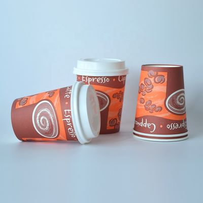 ডিসপোজেবল 8.5oz একক কাগজ কাপ 230 মিলি প্লাস্টিক-মুক্ত লেপ বায়োডেগ্রেডেবল