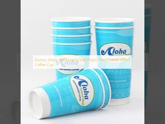 কারখানার সরাসরি 8oz ডাবল ওয়াল প্লাস্টিক মুক্ত লেপা 300ml কফি কাপ